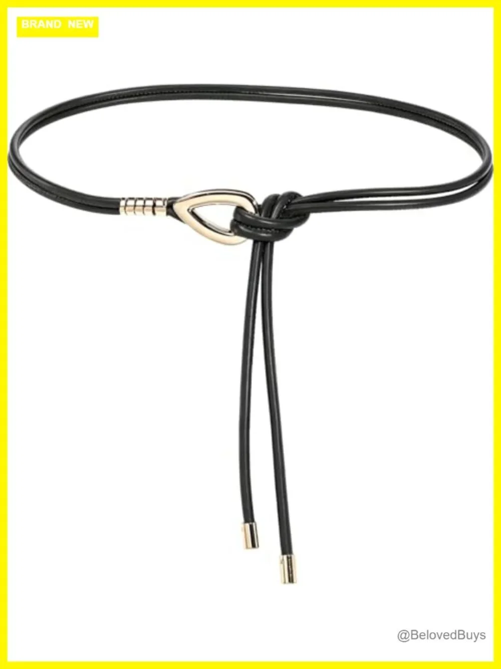 Faux Leather Double Skinny Wrap Belt Metal Buckle